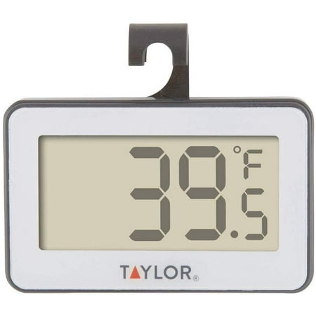 Stainless Steel Taylor Pro Fridge Freezer Thermometer with Classic Design 8.5 x 4.5 x 10 cm